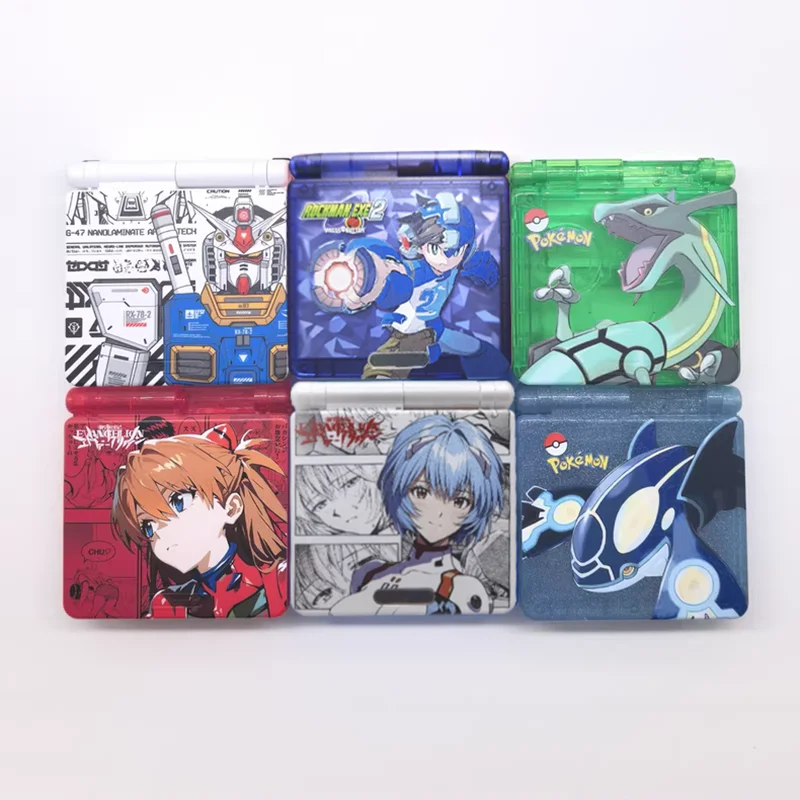 GBA SP Limited Edition Hülle mit Box: EVA Rei und Asuka | UV-Verfahren Mattierte Ersatzschale