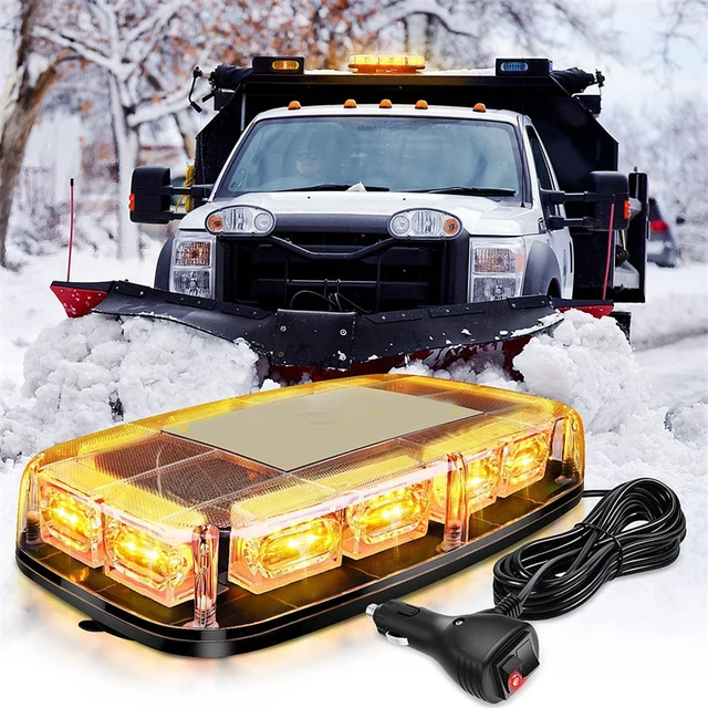 LED all-round light with 4 flash patterns 12V 24V and plug-in pipe for  truck car