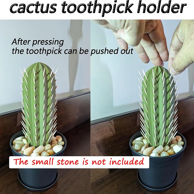 Palillero decorativo con forma de cactus