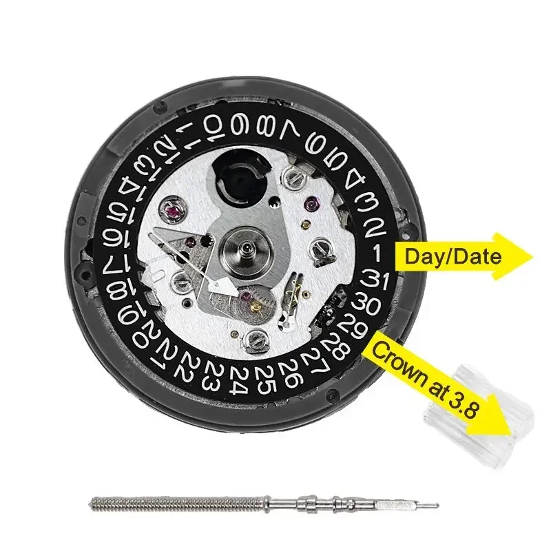 NH35A Mechanical Movement 24 Jewels Automatic Self-winding Movt Replace watch repair