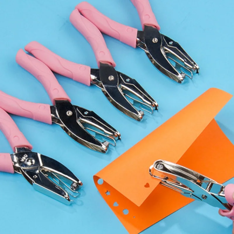 Paper Cutter Hole Punching Tools Paper Craft Punch Single Hole Puncher Scrapbooking Paper Punches Star Heart Circle DIY