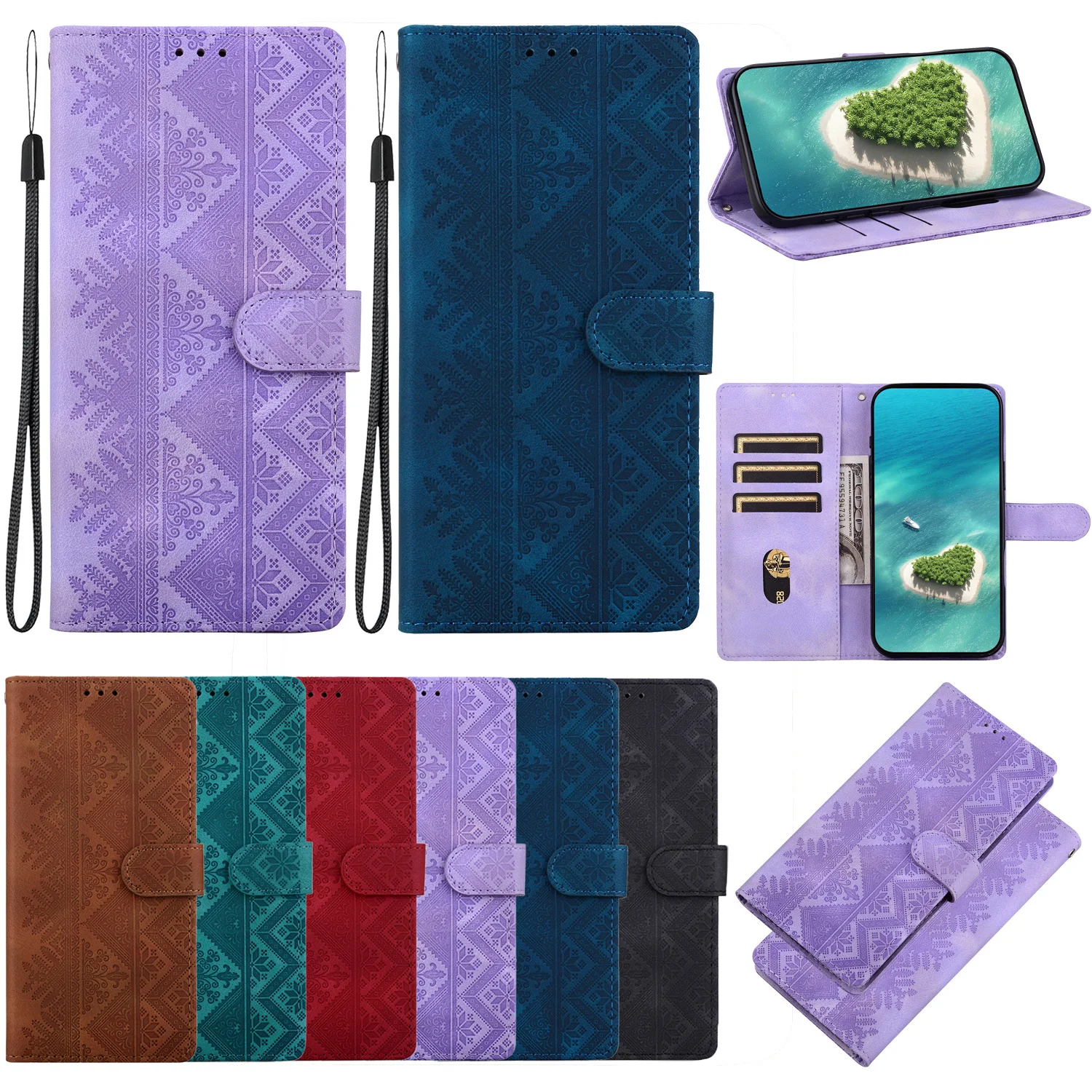 Magnetic Flip Leather Wallet Card Stand Case Cover