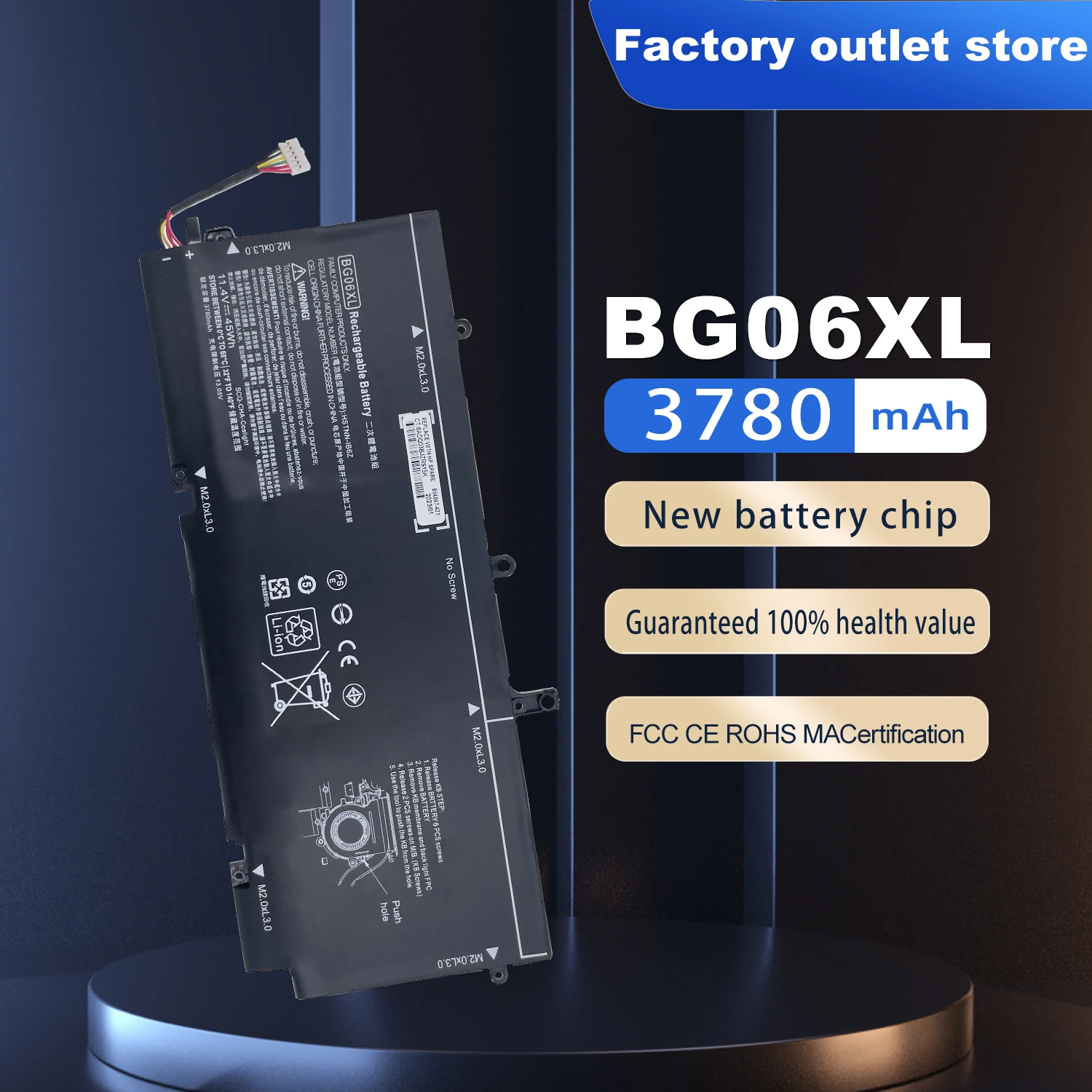 Bg06Xl  Laptop Battery For Hp Elitebook Folio 1040 G3