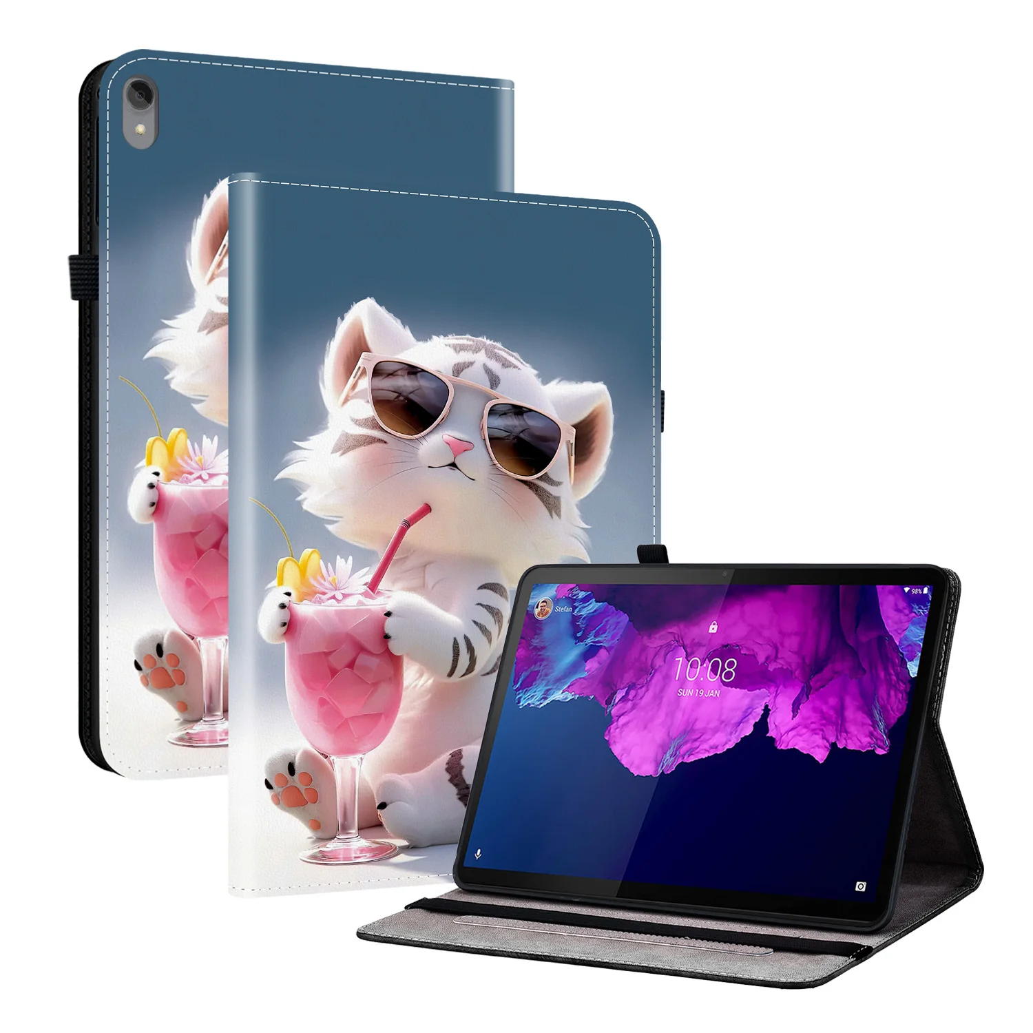Premium Luxury Leather Tablet Cover, 11-12 Inch