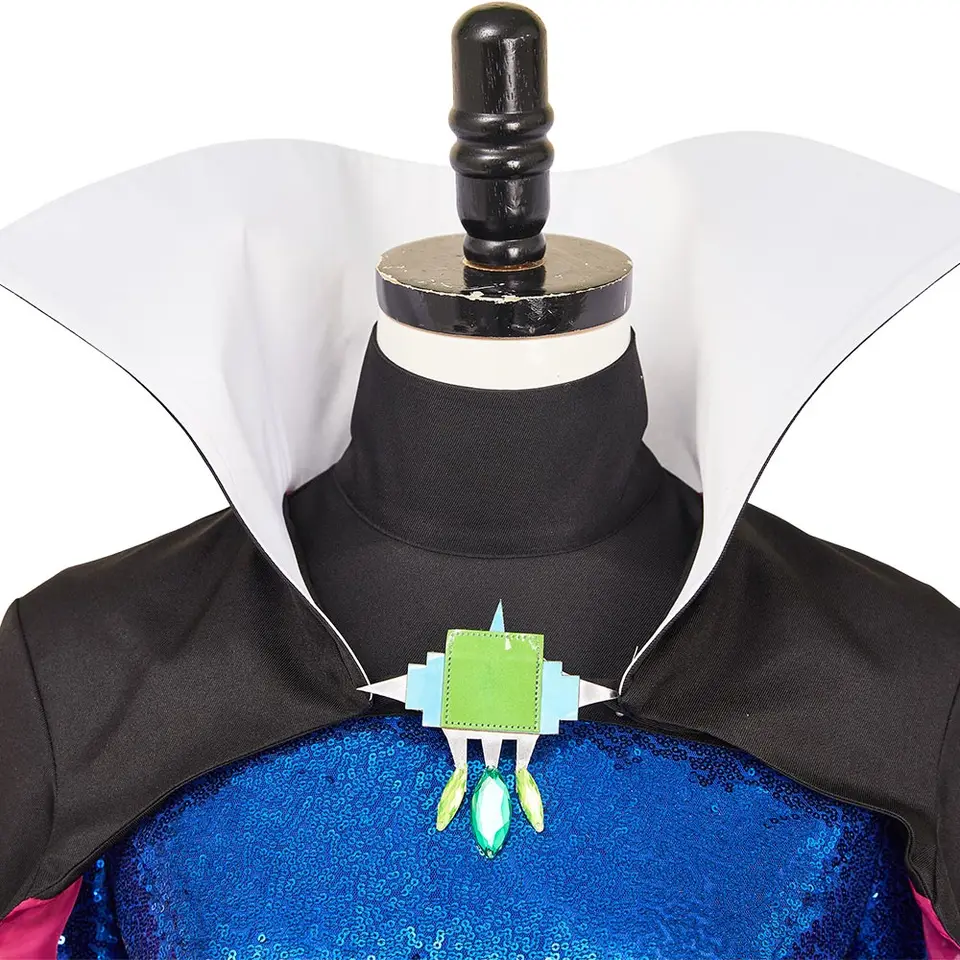 Cartoon Princess Evil Queen Blue Dress Cloak Crown Uniform Women Halloween  Carnival Party Outfits Role Play Suits - AliExpress 200000532