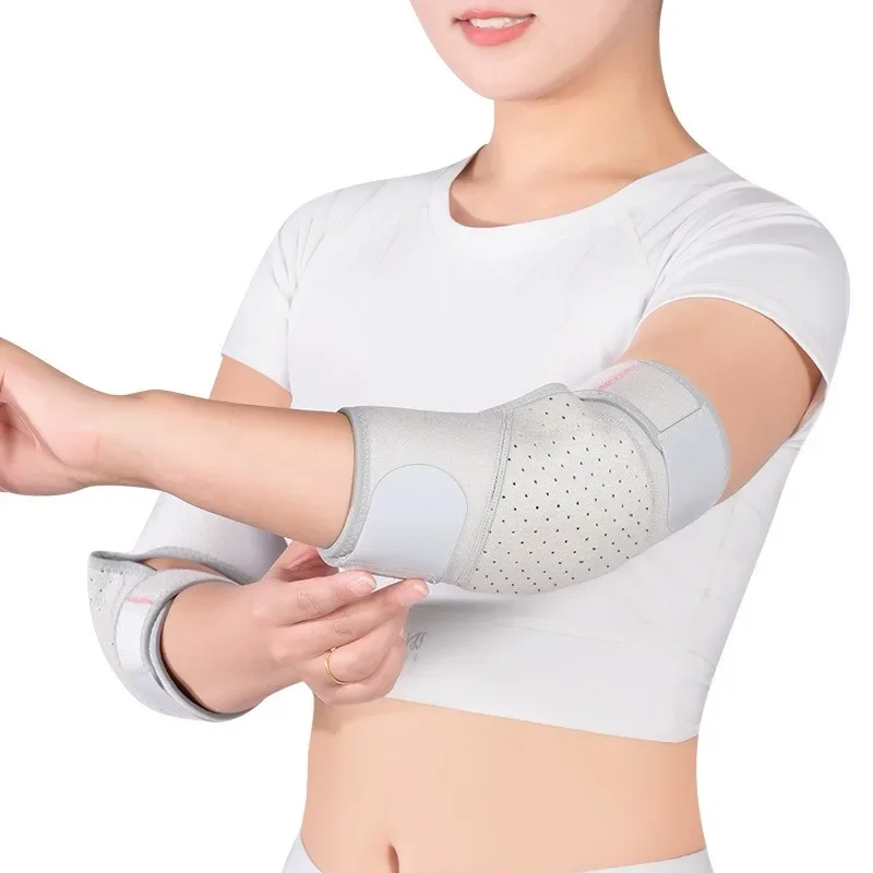 Elbow arm support strap, adjustable elbow sleeve, breathable perforated elbow protection strap, tennis golf ball elbow support