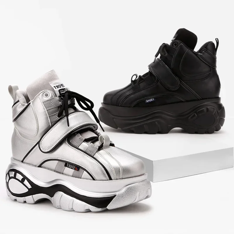 

Heel Platform Sneakers Women New 2024 Pumps Sneakers Female Heels Wedges Chunky Shoes for Women Luxury High Quality Women Shoes