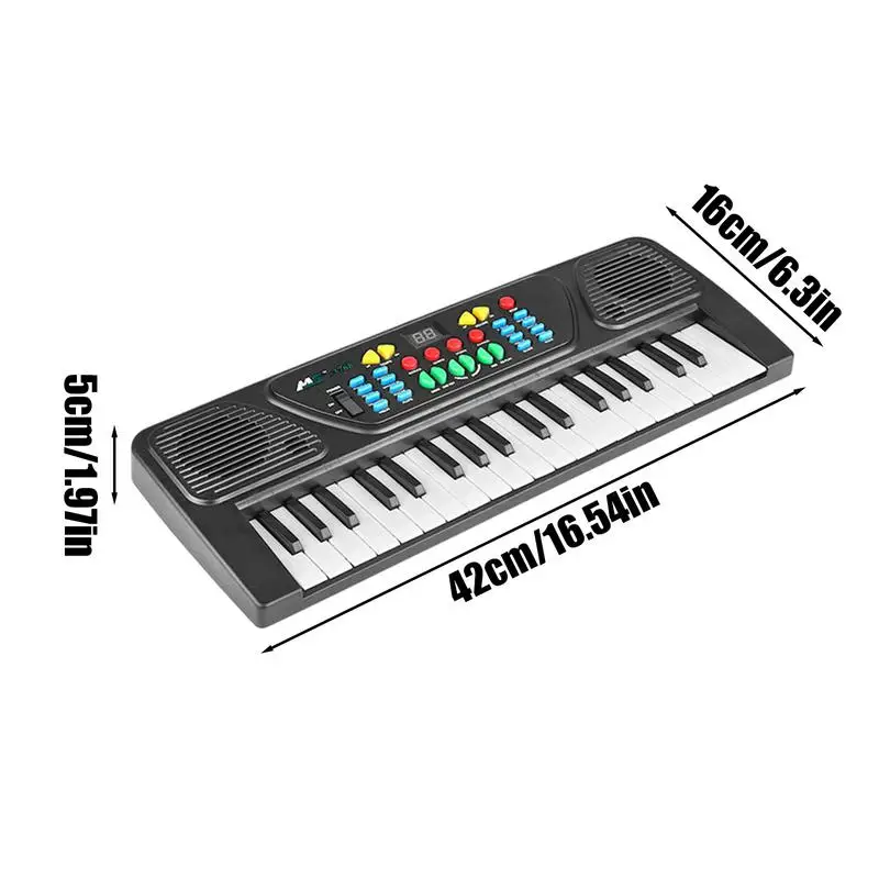 Kids Piano Keyboard 37 Keys Desktop Electronic Piano Portable Electronic For Beginners With Microphone
