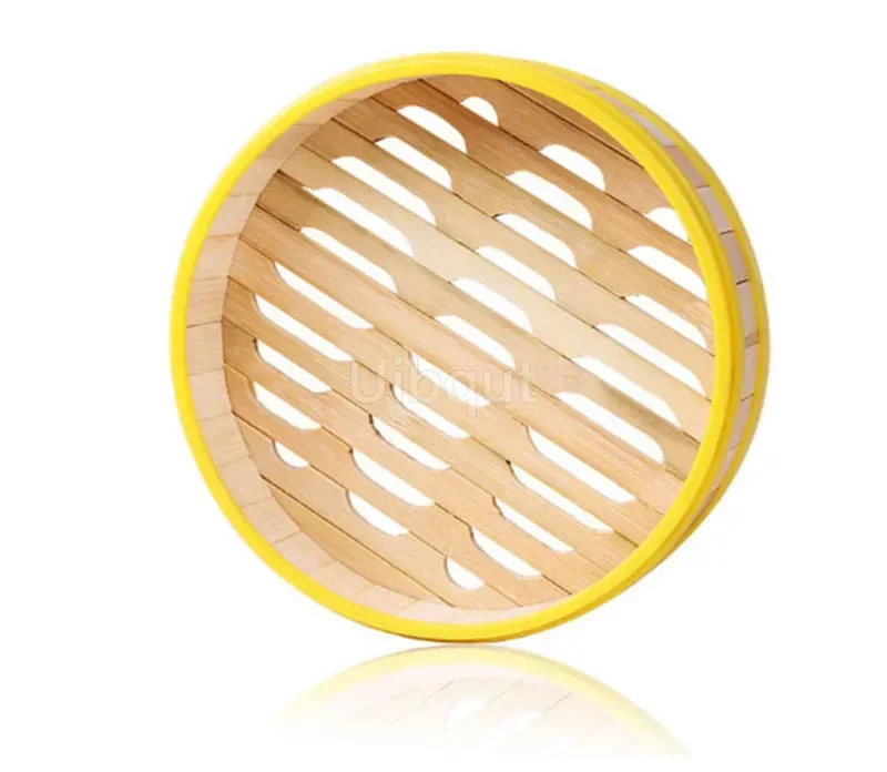 Steamer Basket Bamboo Wooden Kitchen Cookware Fish Rice Dim Sum