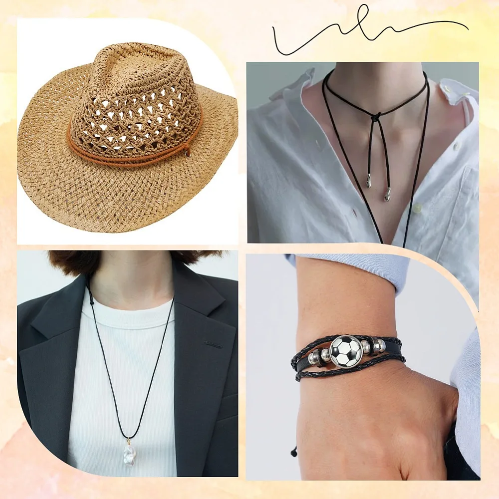 5야드 가죽끈 원형 코코넛 브라운 3mm