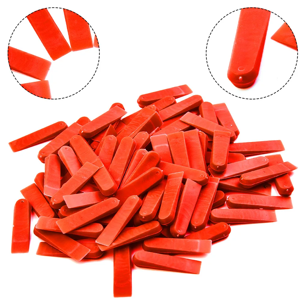 

100pcs Tile Spacers PE Red Reusable Positioning Clips Wall Flooring Tiling Tool For Floor And Wall Tile Projects