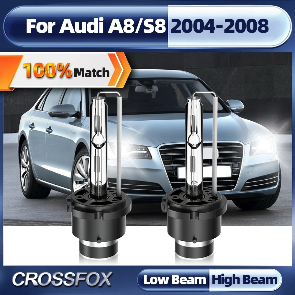 

Super Bright D2S HID Car Headlight Bulb 35W 20000LM Xenon Headlamps 12V 6000K White For Audi A8 S8 2004 2005 2006 2007 2008