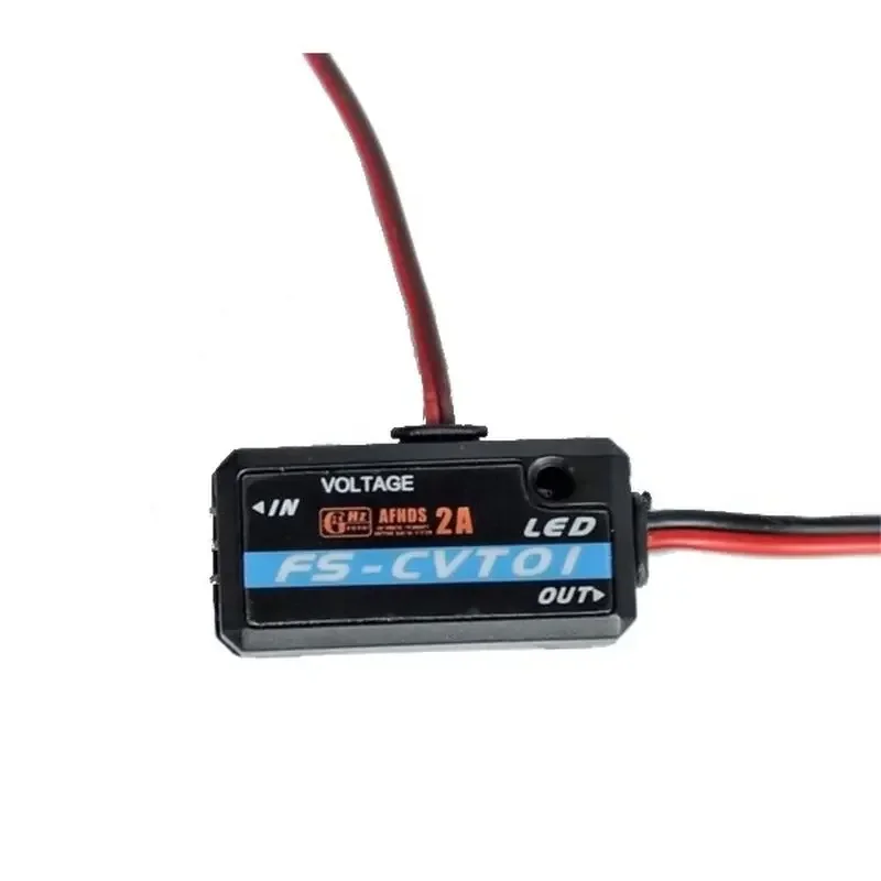 Détail des connexions du capteur de tension Flysky FS-CVT01 pour télémétrie RC, protection inverse