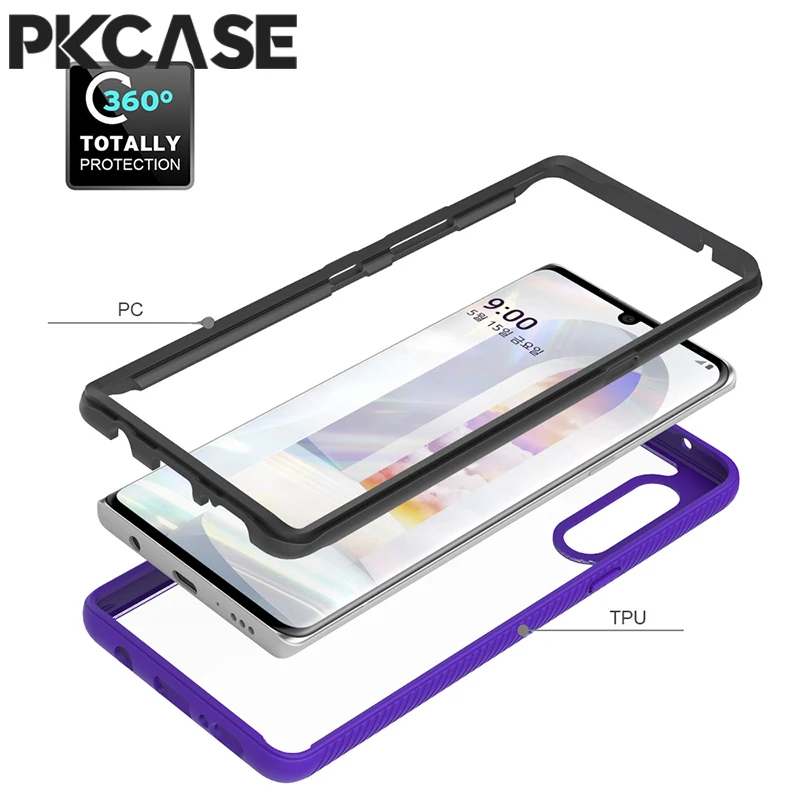 360° Full Coverage Clear Protective Case - Shockproof Transparent Armor Cover