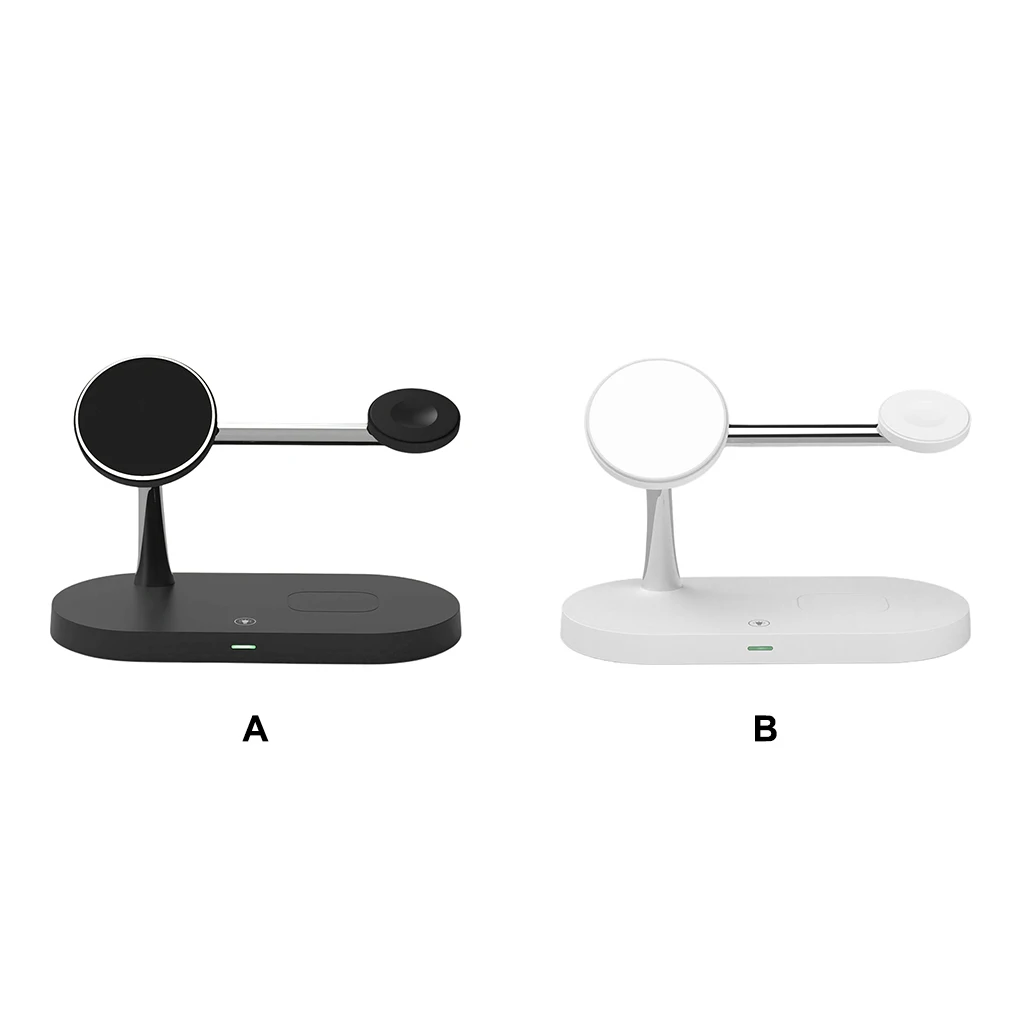 

Беспроводная зарядная док-станция, зарядное устройство для часов с ночным планшетом, портативная Подставка для зарядки для путешествий, для дома и офиса, белая