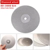 4" 100mm Coated Flat Lap Wheel Lapidary Polishing Grinding Disc 80~3000Grit For Jewelry Jade Crystal Glass Polishing 3