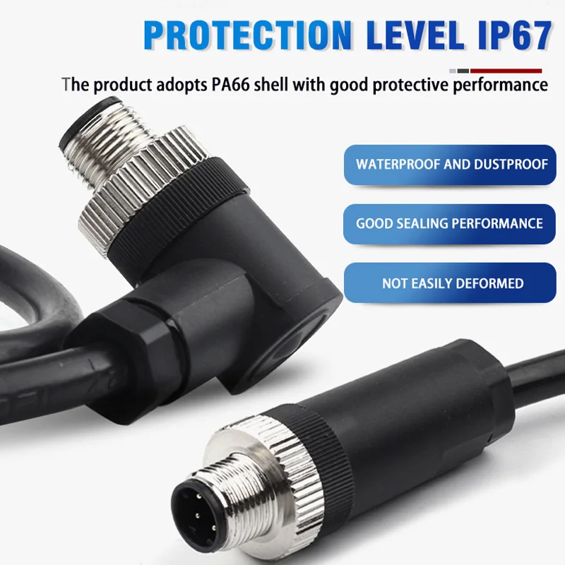 Waterproof IP67 Aviation Plug Socket Connector - Screw Threaded Coupling - 1 Piece