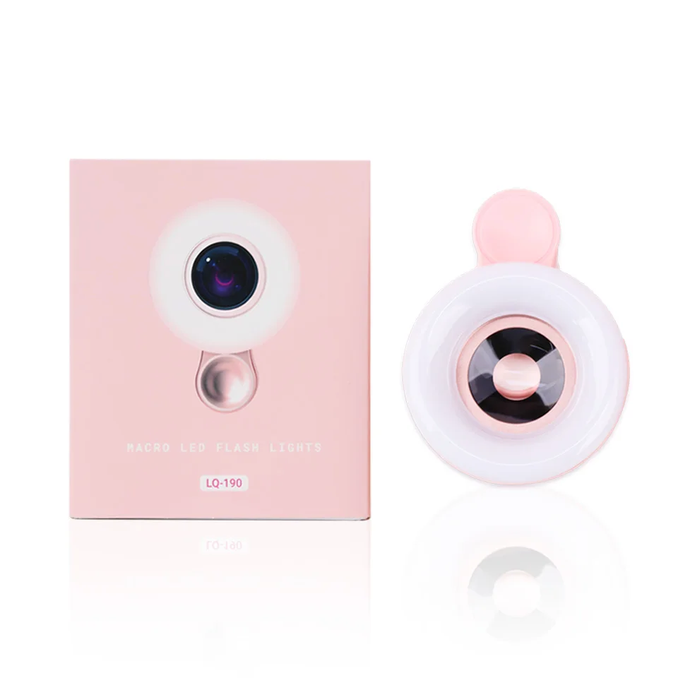 Enhanced Mobile Lens with LED Ring Light - 2-in-1 15X Macro for HD Close-Up Photography