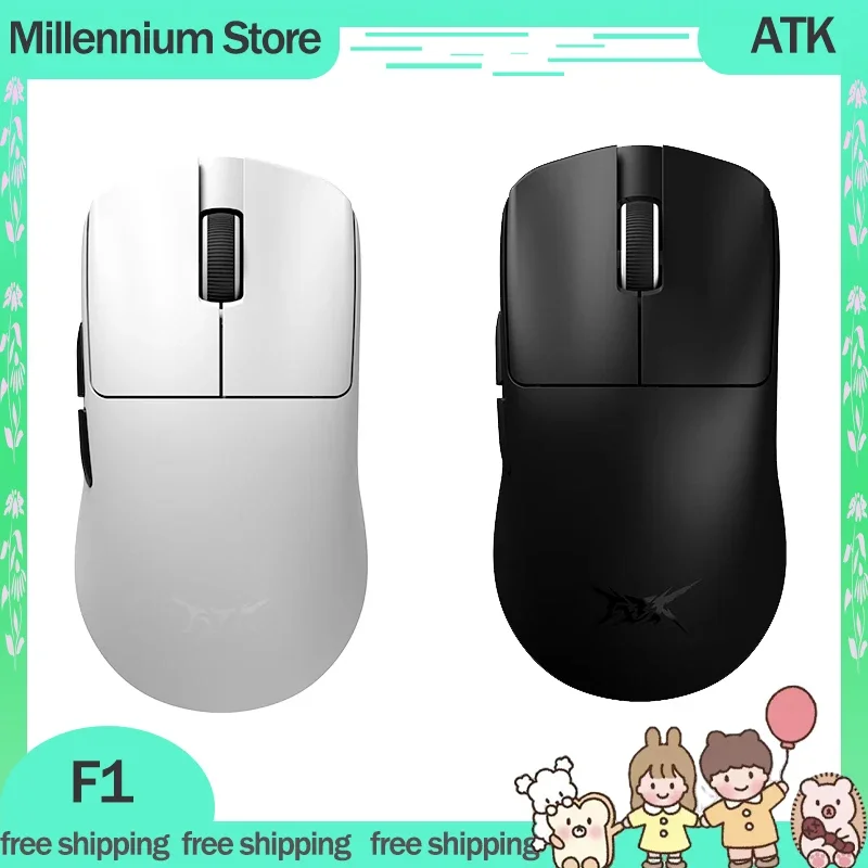 Atk F1 Pro Max Mouse F1 Ultimate Wireless Bluetooth Mouse Paw3950 