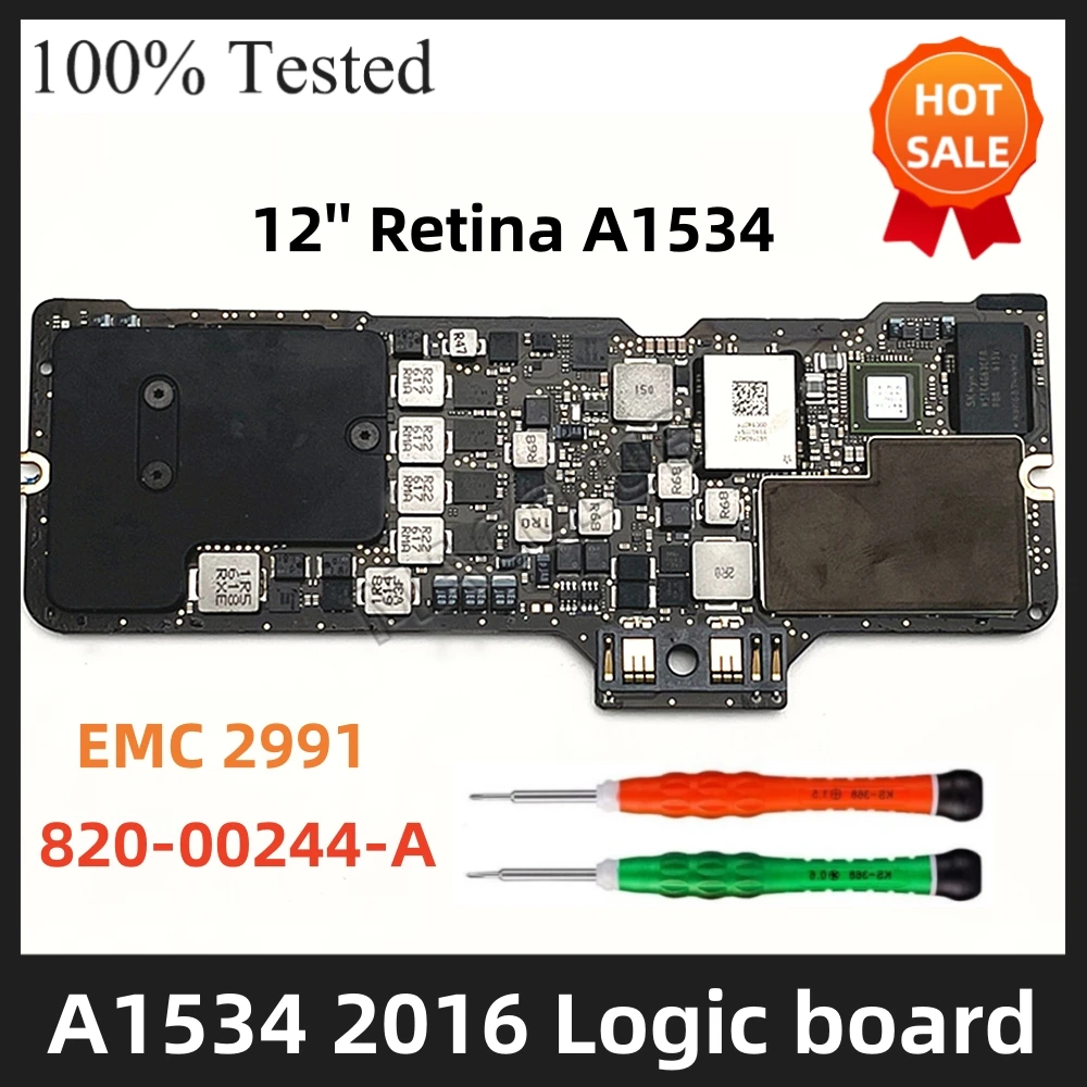 

Материнская плата A1534 1,1 ГГц 1,2 ГГц 256/512 ГБ 2016 820-00244-A для MacBook Retina 12 "логическая плата A1534
