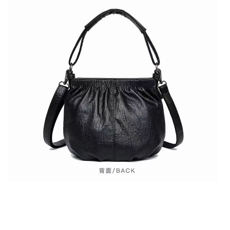 2023 New Women Fashion Soft PU Leather Shoulder Bag Middle-Aged Mom Messenger Bag Handbag