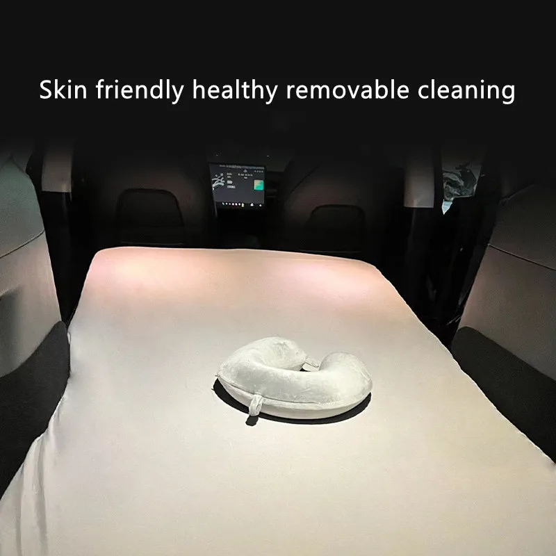 Car Bed Non-Inflatable Car Mattress Tesla Model 3/Y Memory Foam Sleeping Travel Bed Folding Camping Mattress Accessories