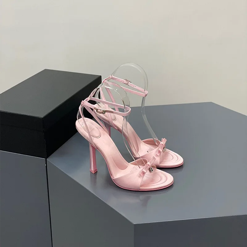 Sandali Con Tacco A Spillo E Cinturini FancyQueen – Punta Aperta, Nero, Tacco 9.9 Cm, Perfetti Per Festa E Matrimonio - 3