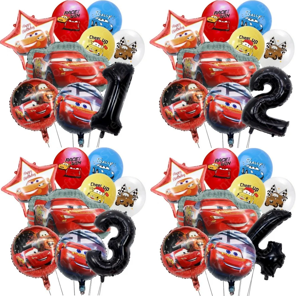 

9pcs Disney Cars Party Balloons Lightning McQueen 32" Number Balloon Set Baby Shower Birthday Party Decorations Kids Toy Gifts