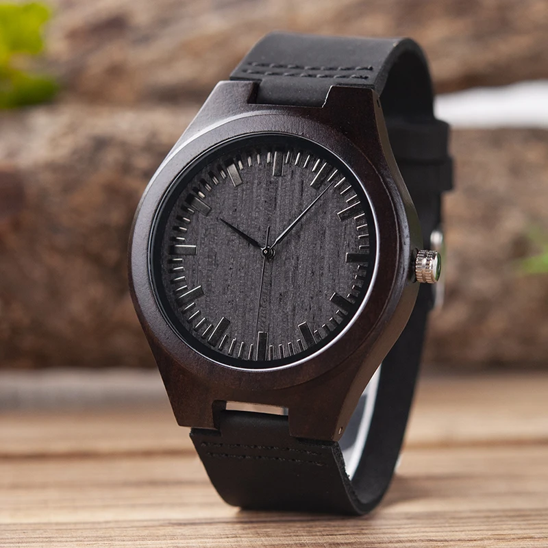 BOBO BIRD Wooden Watches for Men & Women Leather Strap Quartz Watches Support OEM Customized Dropshipping 2