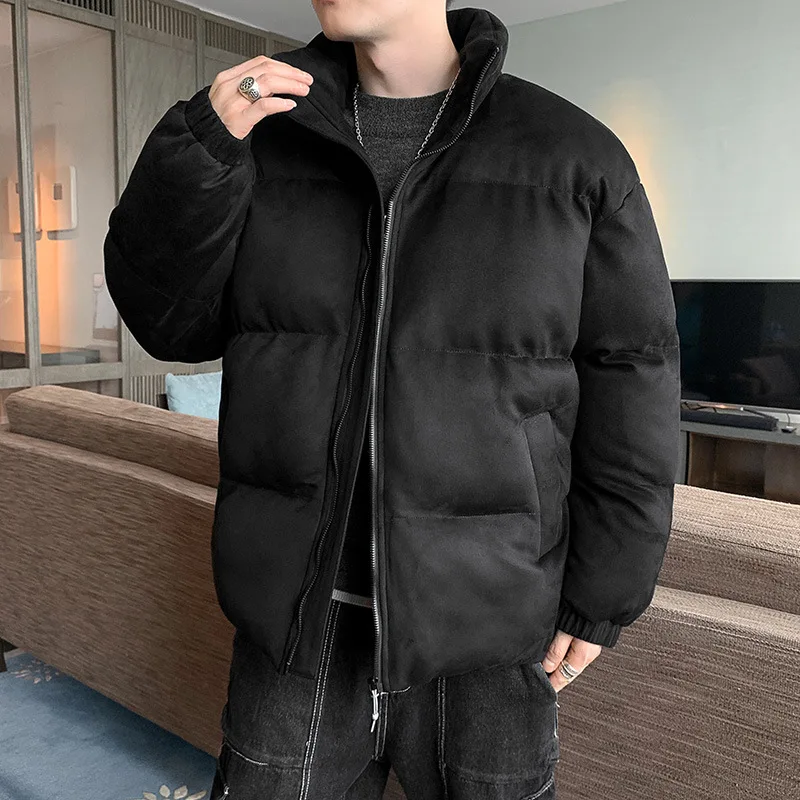 Men's Cotton Jacket In Autumn and Winter 2022 New Fashion Brand Plush and Thick Suede Down Jacket with Bread and Cotton Jacket