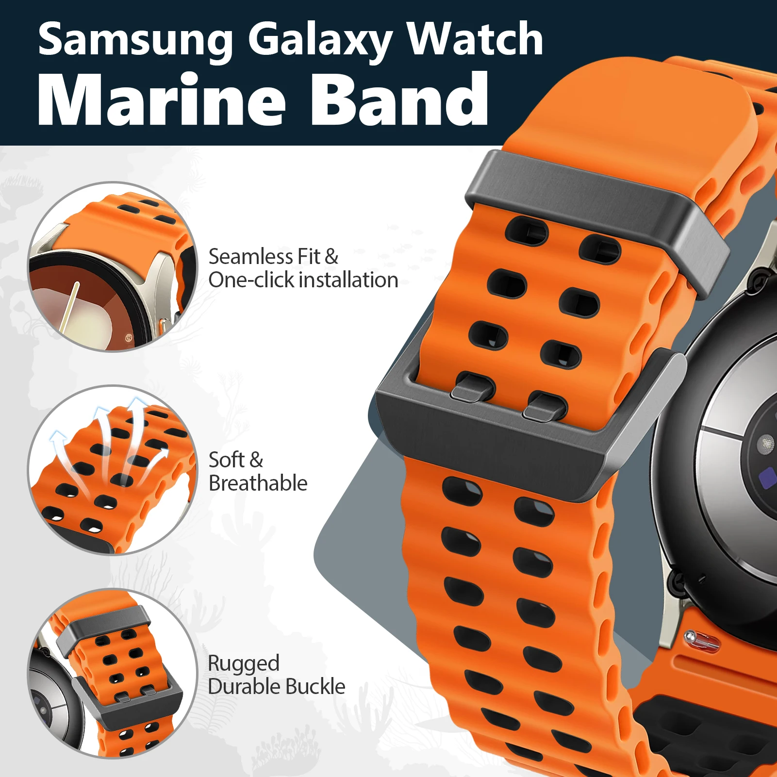 Marine Band No-Gap Sport Silicone Bracelet