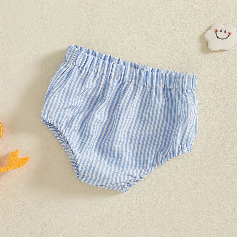 Baby Boys Shorts Summer Elastic Waist Lobster Embroidery Shorts Diaper Covers Bottoms