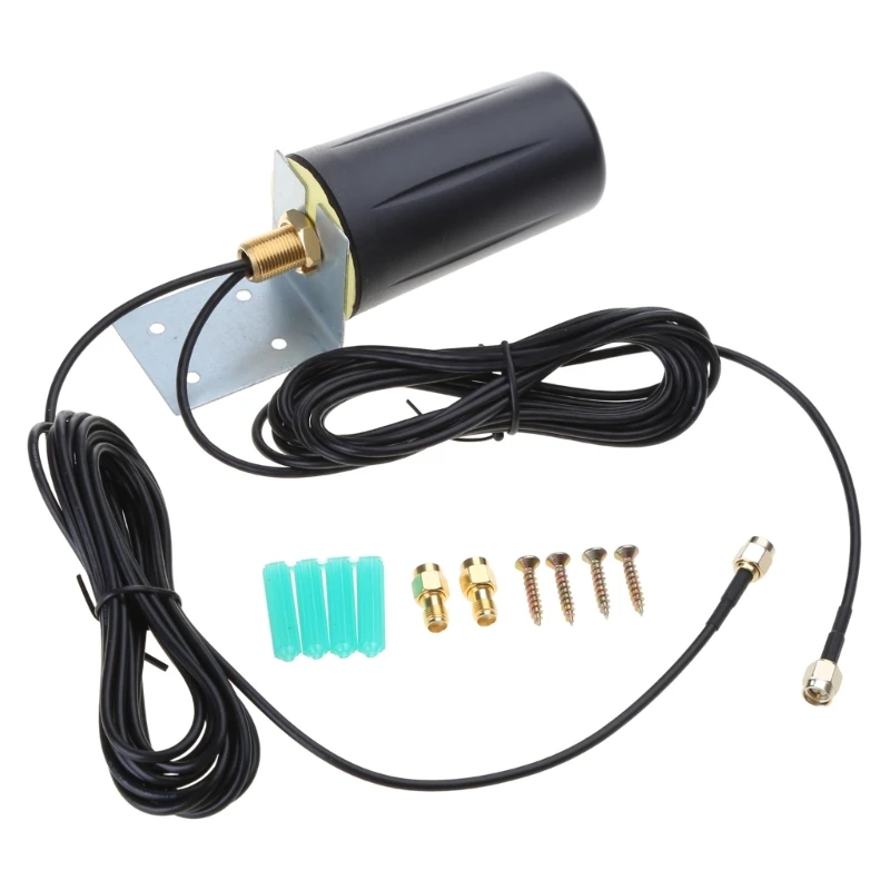 

R9CB HighGain 15dBi DualInput SMA Male 600-6000 МГц 4G5G LTE Всенаправленная наружная антенна для опор/настенного монтажа