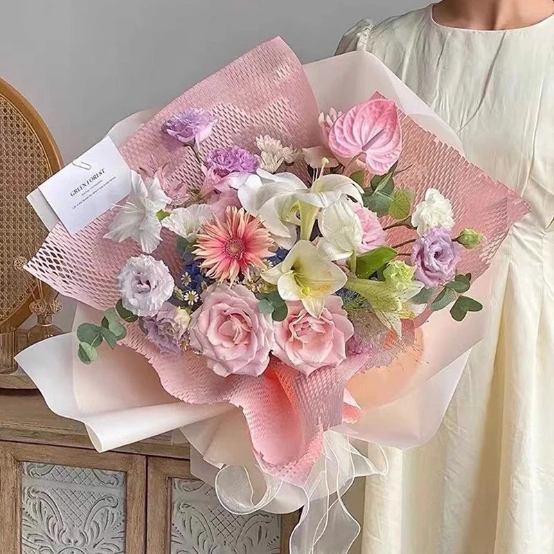 Korean Paper for Flowers Honeycomb Bouquet Wrapping Paper Flower Packaging Papers Parents' Day Gift DIY Materials 어버이날 선물