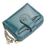Femmes portefeuilles et sacs à main en cuir PU sac d'argent femme court moraillon sac à main petits porte-cartes bleu rouge pochette nouveau portefeuille pour femmes 2