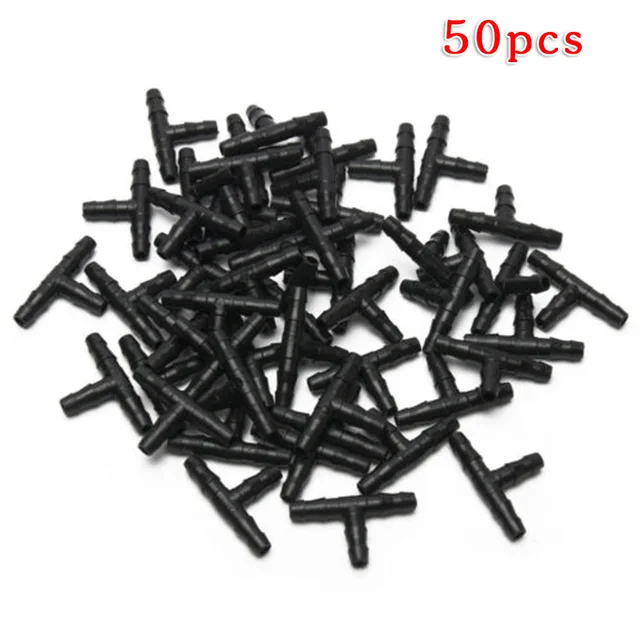 50Db Szögesdörzsi Tee -Csatlakozó 4/7 Mm -Es Tömlő Kerti Öntöző Cső T Ízületi Csepp Szerszám Vízcsatlakozás - Image 5