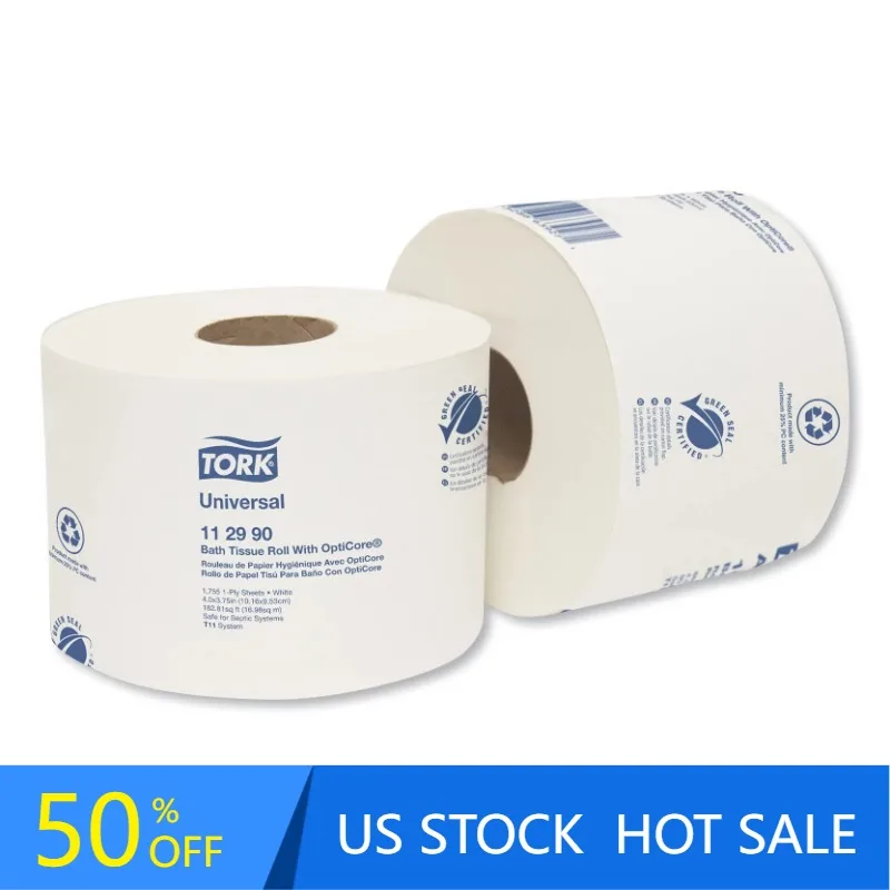 

Universal Toilet Paper Roll with OptiCore, Septic Safe, 1-Ply, White, 1755 Sheets/Roll, 36/Carton -TRK112990