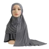 Solid Jersey Hijab Scarf Muslim Shawl Plain Stretchy Soft Turban Head Wraps For Women Islamic Headscarf Scarves 162x52cm