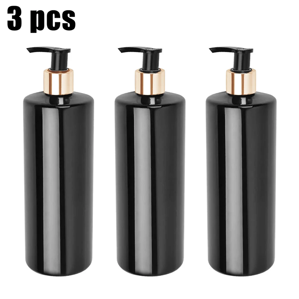 3pcs Refillable Lotion Pump Bottles 500ml Gel Shampoo Soap Dispenser