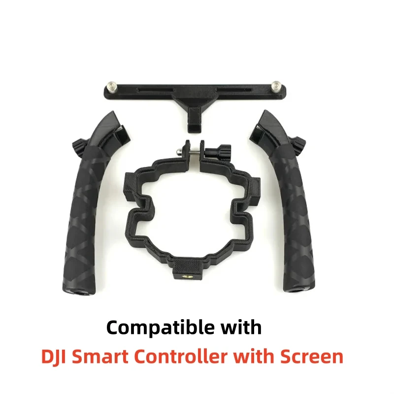 DJI 스마트 컨트롤러용 듀얼 핸들 브래킷 핸드헬드 홀더 마운트(스크린 클립 포함) Mavic 2 Pro Zoom Drone