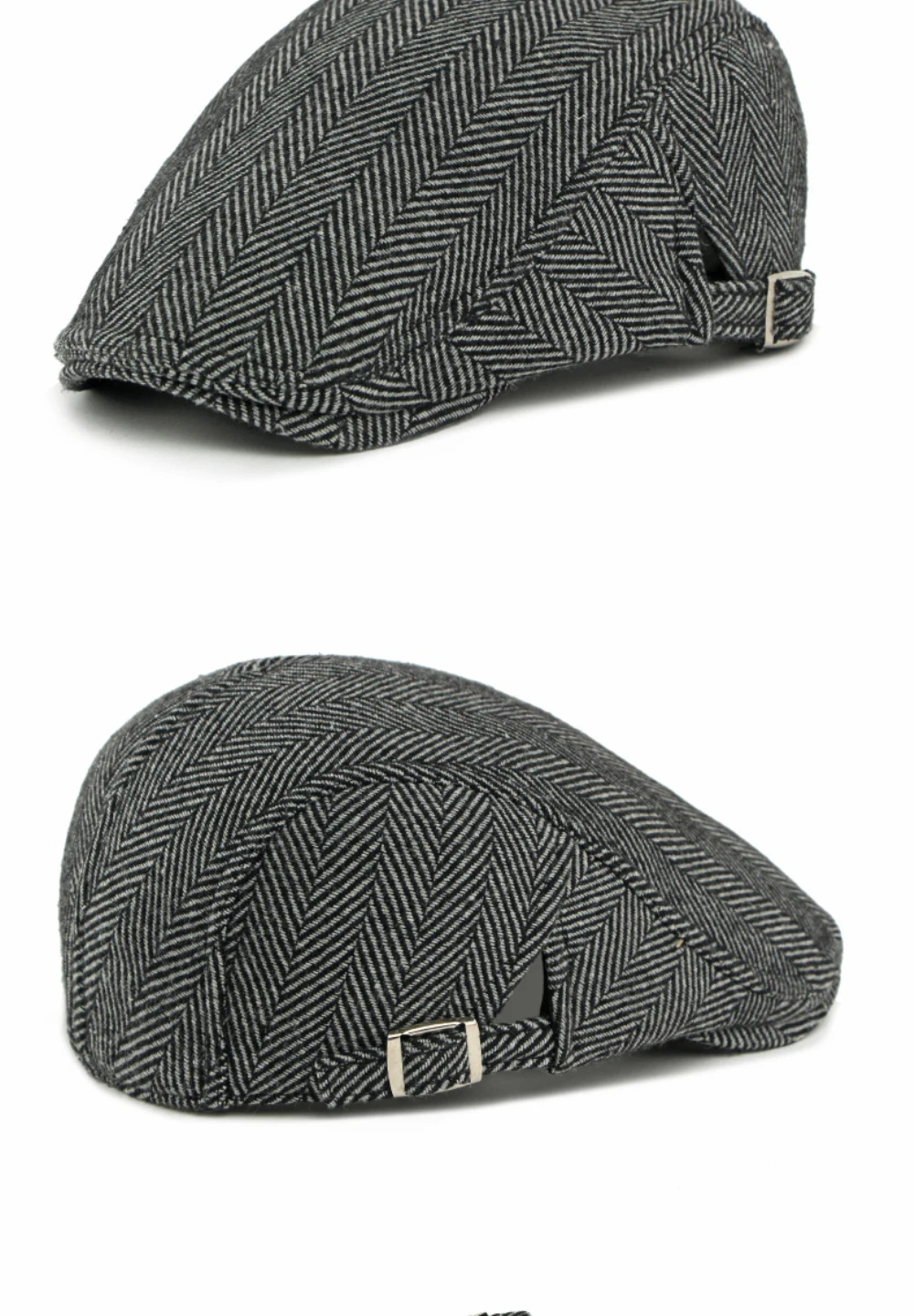 HT5035 Berets für Männer Frauen Vintage Gestreiften Künstler Maler Baskenmütze Hut Neue Herbst Winter Flache Kappe Männlich Weiblich Einstellbare Baskenmütze Kappe – Detail 11