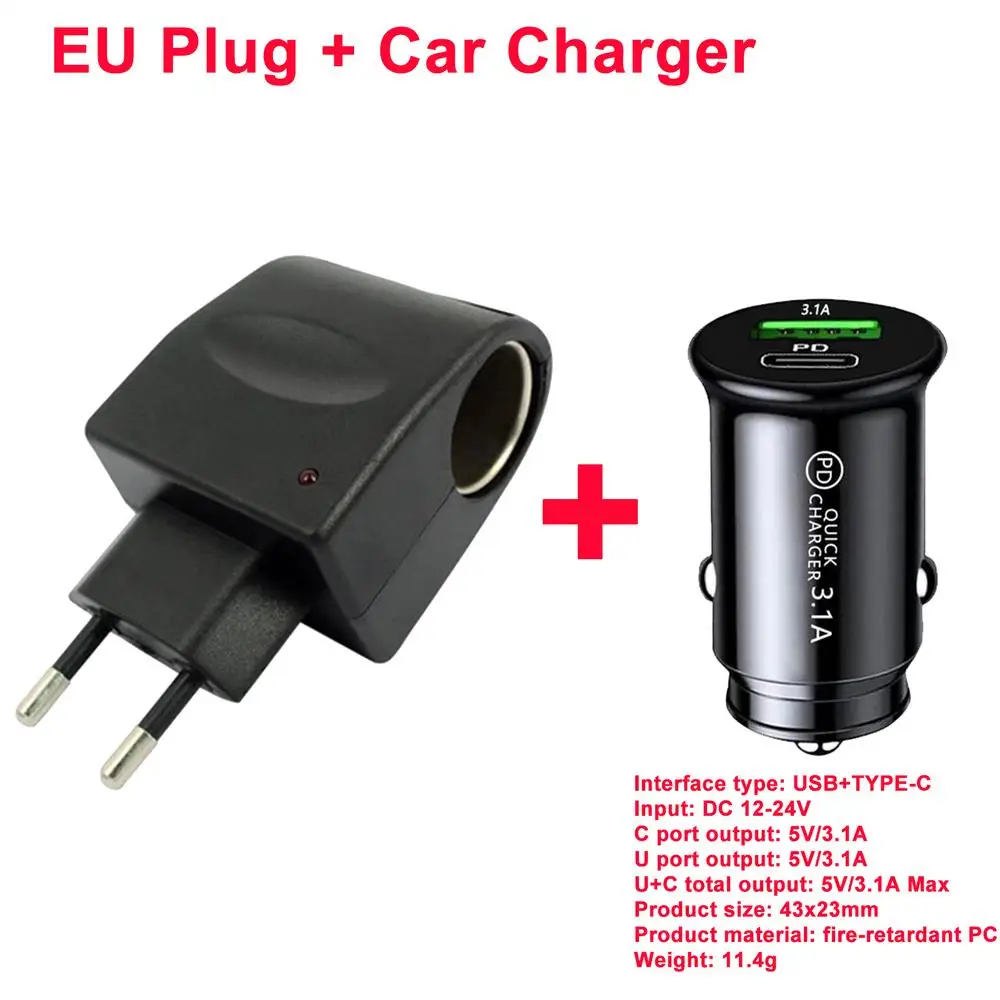 Demiawaking 110V-220V AC 12V DC EU Convertitore Presa per Corrente Adattatore di Alimentazione