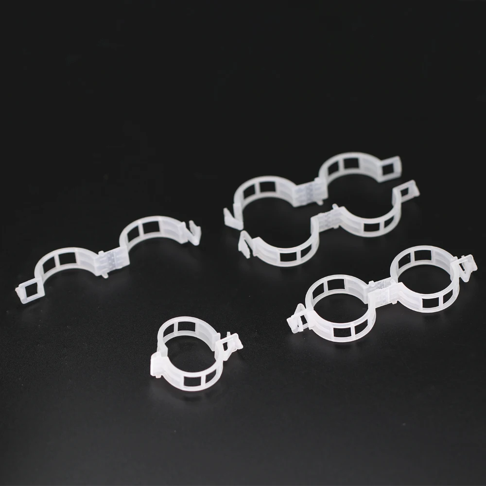 20-1000PCS Transparant White Garden Plants Stems Clip Tied Bundle Branch Clamp for Vines Binding Tools Tomato Vegetables Clip