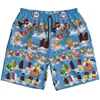 2024 Harajuku Sweet Ice Cream Graphic Men Women Beach Shorts Street Hip Hop 3D Printing Summer Hawaii Holiday Party Beach Shorts 6