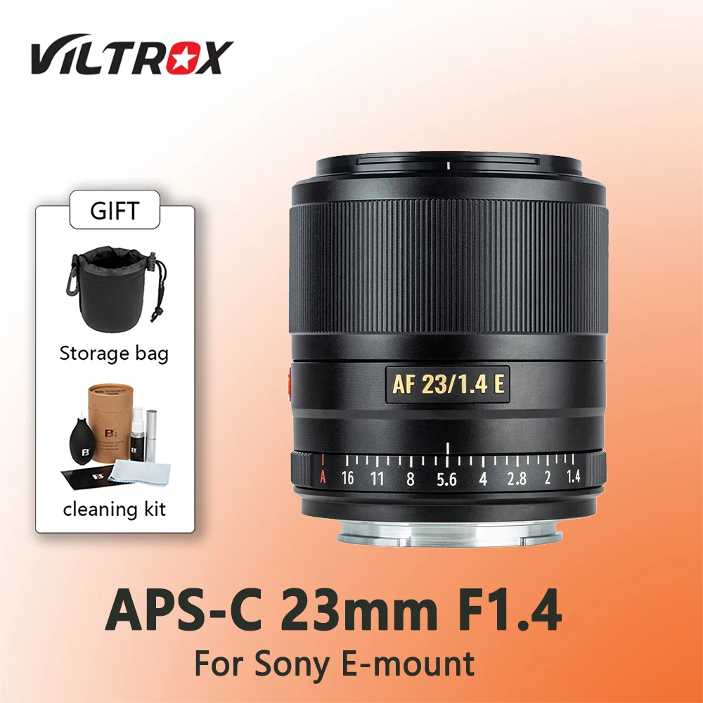 

VILTROX 23mm f1.4 Auto Focus lens APS-C Compact Large Aperture Lens for Sony E-mount Camera A7S A6000 A6300 A6600 A7 A9 A7R