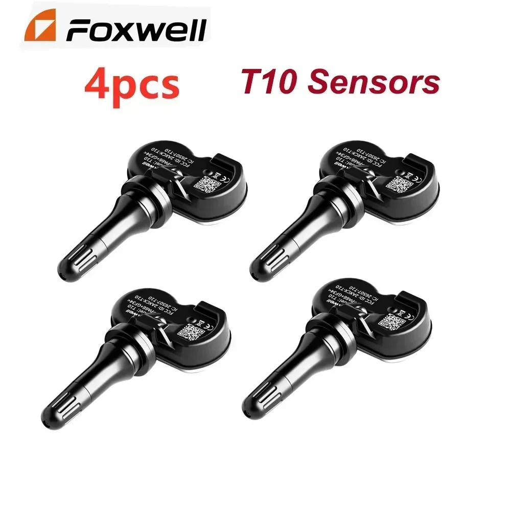 Tire Pressure Monitor Car Diagnostic Tool 4pcs Foxwell T10 Sensors for Foxwell T1000 TPMS Tool for Programming Data / Change Sensor Tire Pressure Monitoring System Tester