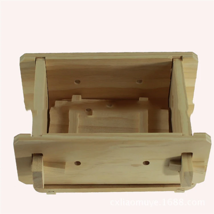 

Tofu Maker Pressing Tofu Press Mold Box Wooden for Kitchen Paneer Home Use