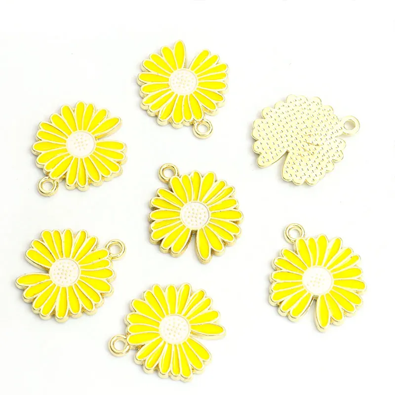 20 Bulk Little Daisy Flower Charms Daisy Charms With White And Yellow  Enamel For Jewelry Making Kawaii Spring Daisy Charms Fs73 - Charms -  AliExpress