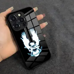 Halo UNSC Black Glass Phone Case Cover - iPhone 15 Plus (Black1)