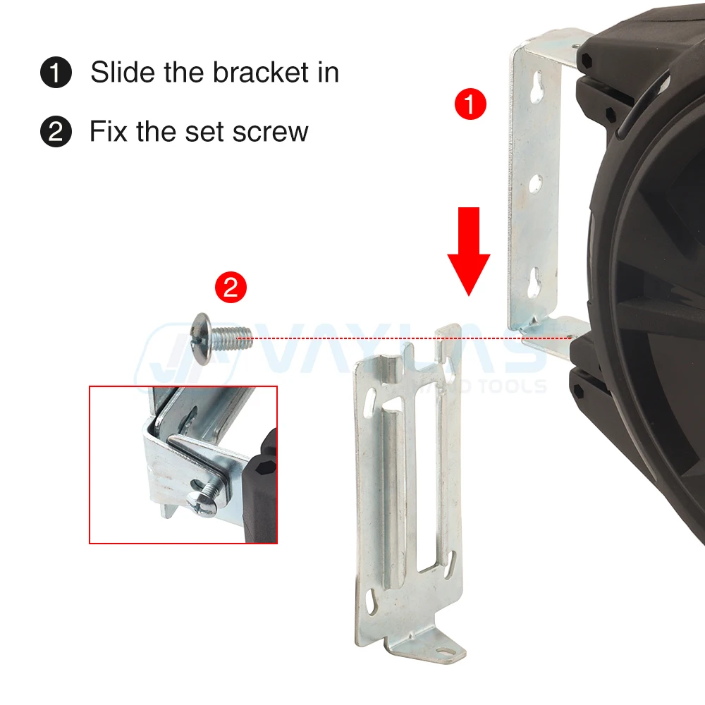 VEVOR 20M Retractable Air Hose Reel Wall-Mounted PVC Hose